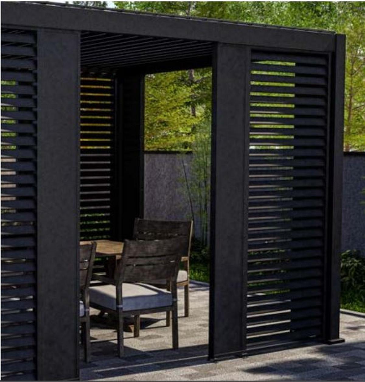 Stranski Del Za Pergolo Deco, Antracit, 31x235cm - antracit, Moderno, kovina (31/235/6cm) - Gardenson