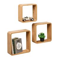 Bonnie Set Zidnih Polica 3/1 - prirodne boje, Natur, prirodni materijali (24/27/30/40/40/61/24/27/30cm) - Based