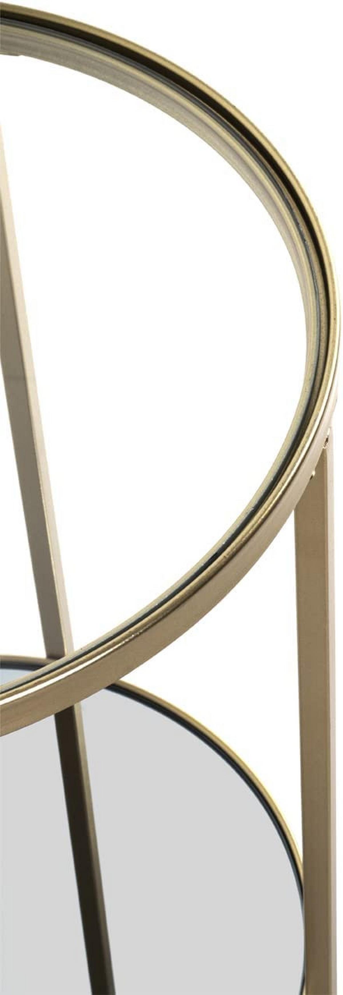STOLIK KAWOWY PORTO 1 - przejrzysty/kolor złoty, Modern, metal/szkło (39/39/55cm)