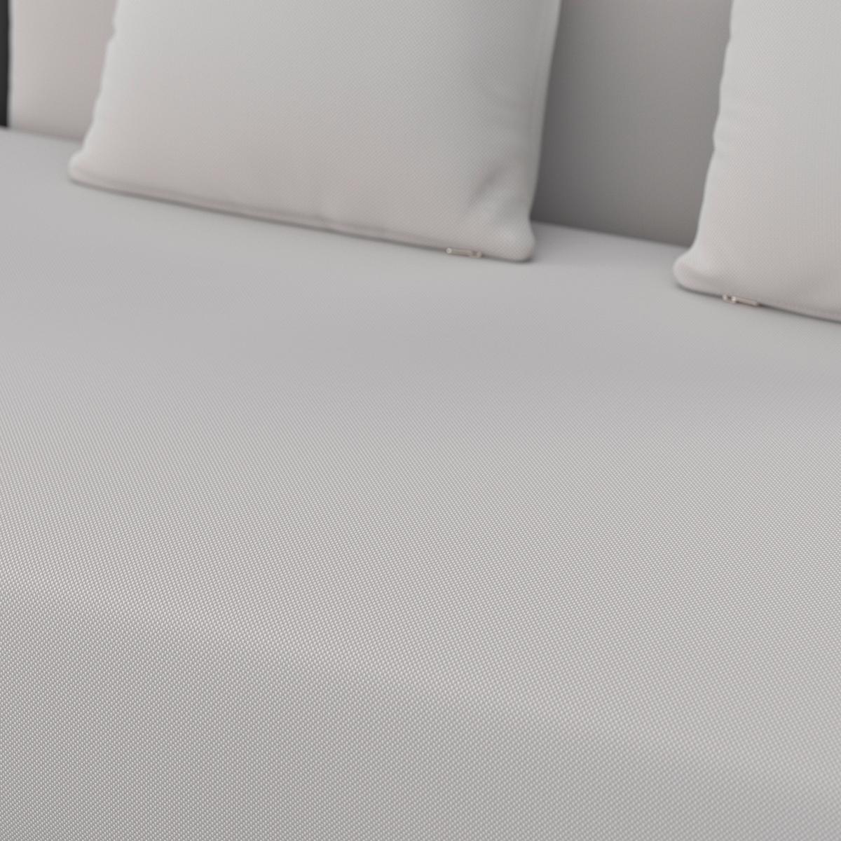 KOMPLET MEBLI TARASOWYCH BERRY - jasnoszary/czarny, Modern, metal/tkanina (167/59/89cm) - Bessagi Garden