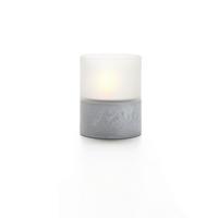 LED-Kerze Malina in Grau - Grau, Basics, Glas/Keramik (8/10cm) - Modern Living