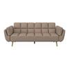 BÄDDSOFFA CORA - brun/naturfärgad, Modern, trä/textil (214/92/81cm) - Bessagi Home