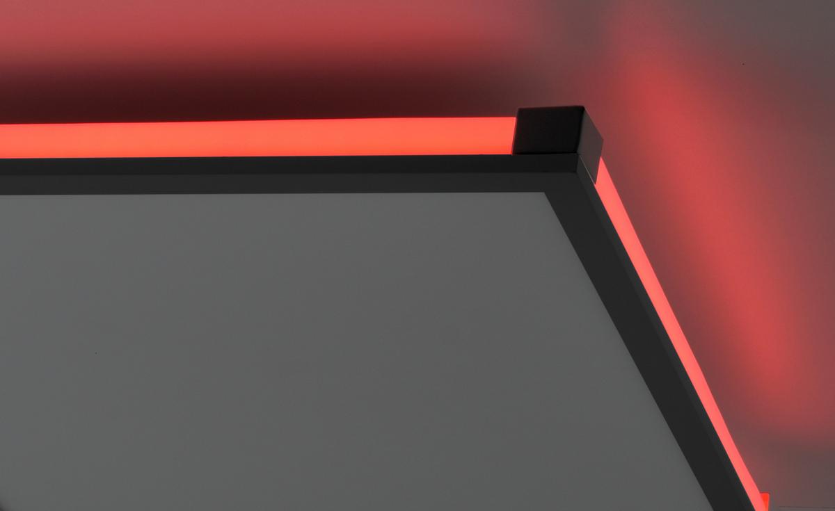 LED-Paneel Mario Schwarz max. 24 Watt - Schwarz, Basics, Kunststoff/Metall (45/45/7,1cm)