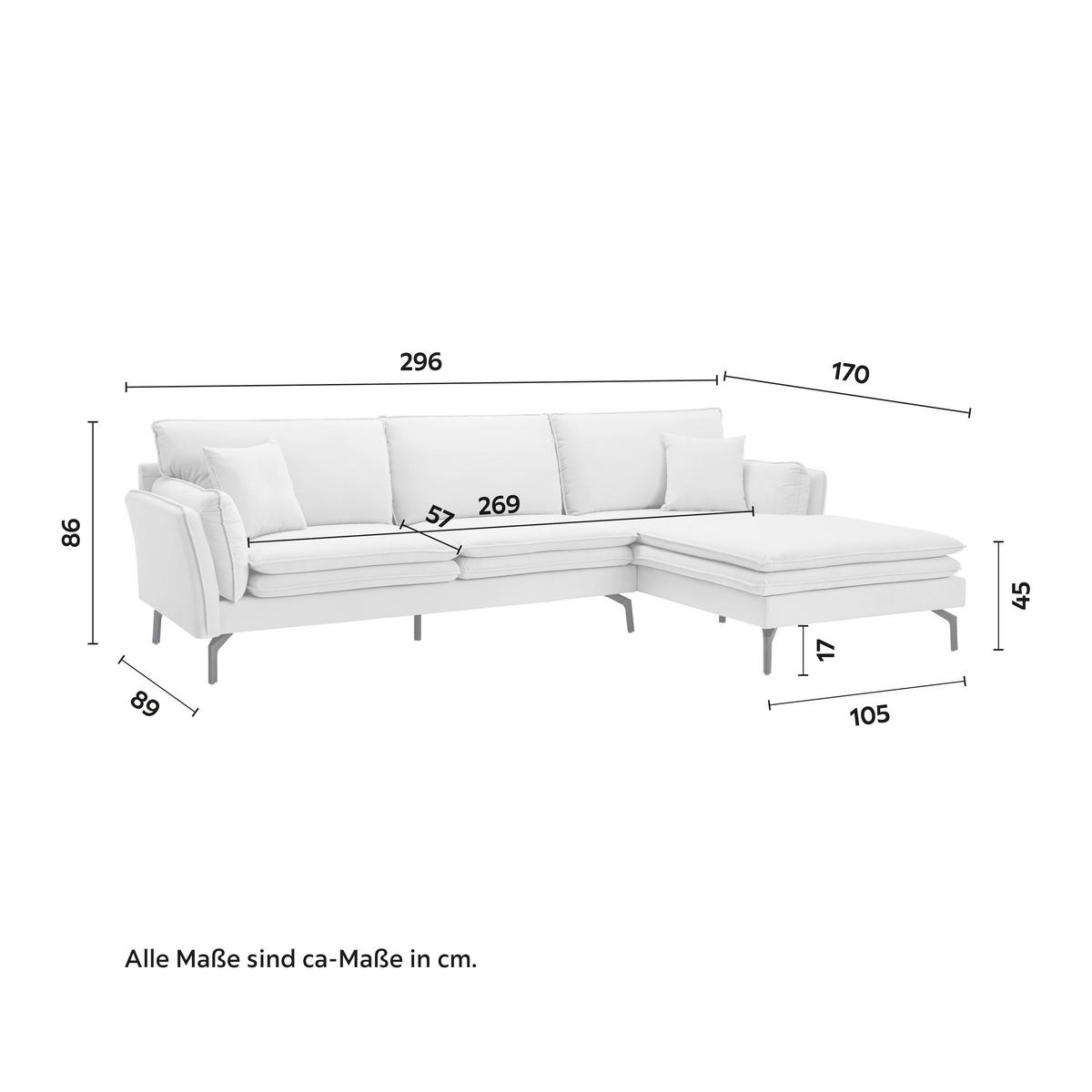 Coltar LANI - culoare natur, Modern, lemn/metal (296/86/170cm) - Bessagi Home