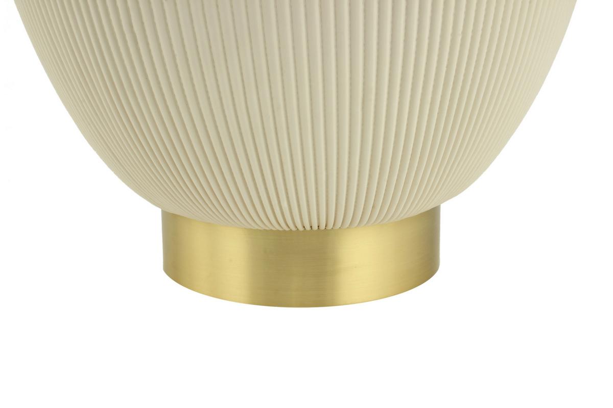 BEISTELLTISCH JOKAI 125 CREME - Goldfarben/Creme, Design, Textil/Stein (47/45cm) - Kayoom