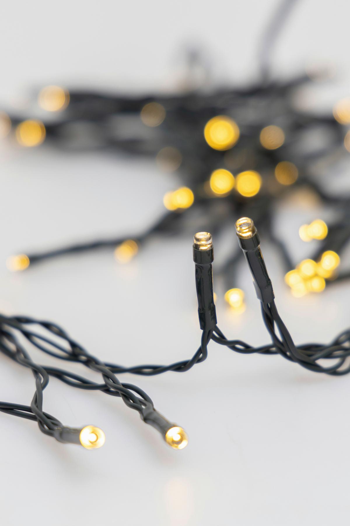 Lichterkette Zim Dunkelgrün max. 1 Watt - Dunkelgrün, Romantik / Landhaus, Kunststoff (720cm) - Modern Living