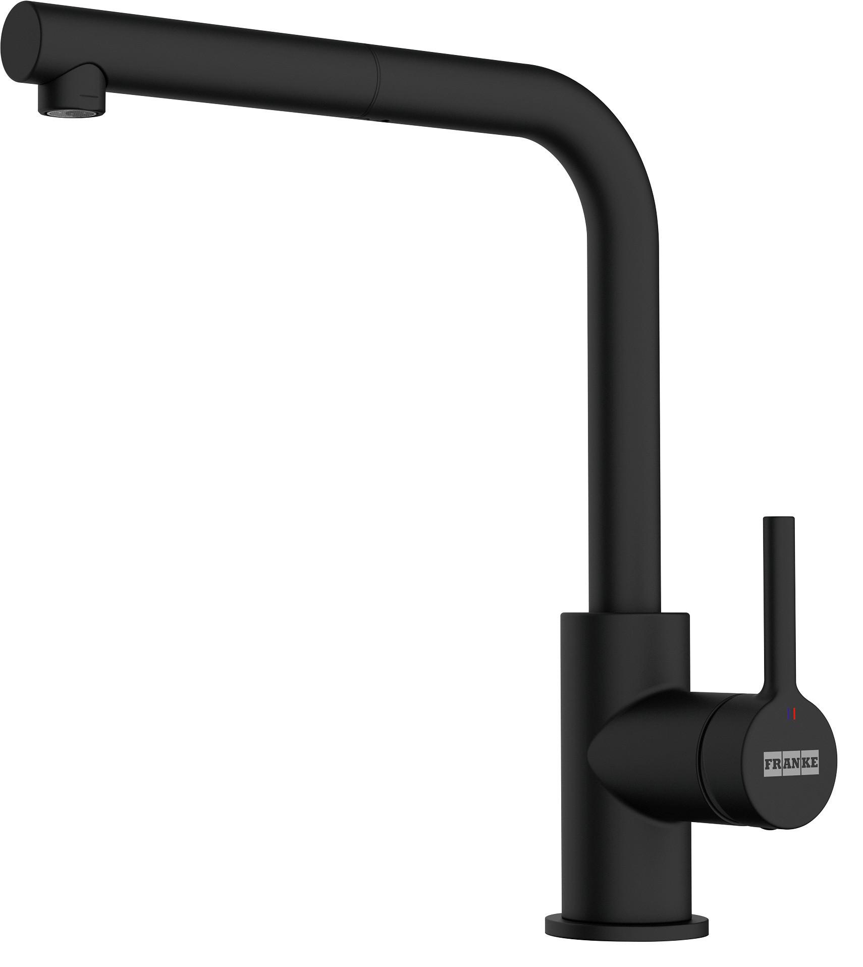 Küchenarmatur 1150712435, schwarz matt - Schwarz, LIFESTYLE (28,4cm) - Franke