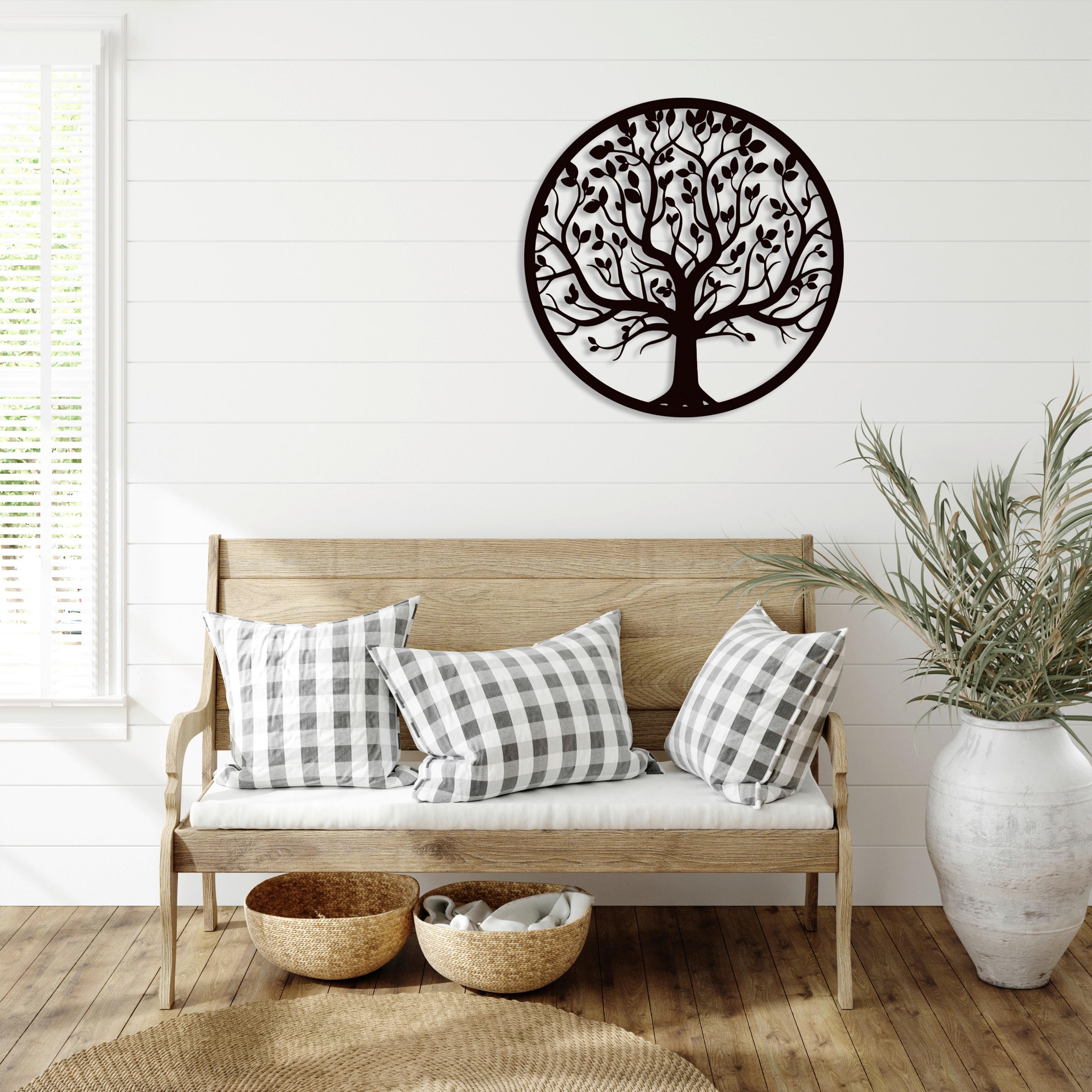 Wanddeko Tree in Schwarz - Schwarz, KONVENTIONELL, Metall (40cm) - Modern Living