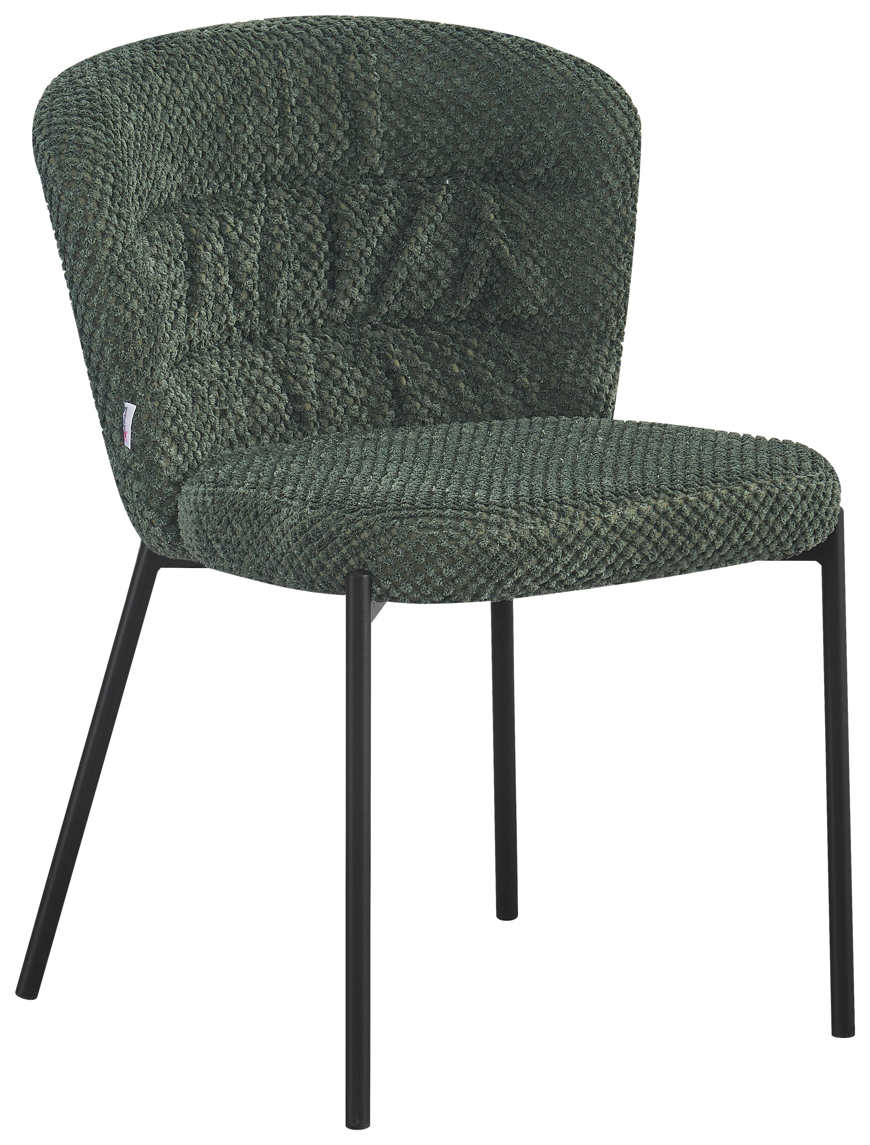 Stuhl Emily Grün - Schwarz/Grün, LIFESTYLE, Holz/Textil (55/79/59cm) - Mömax