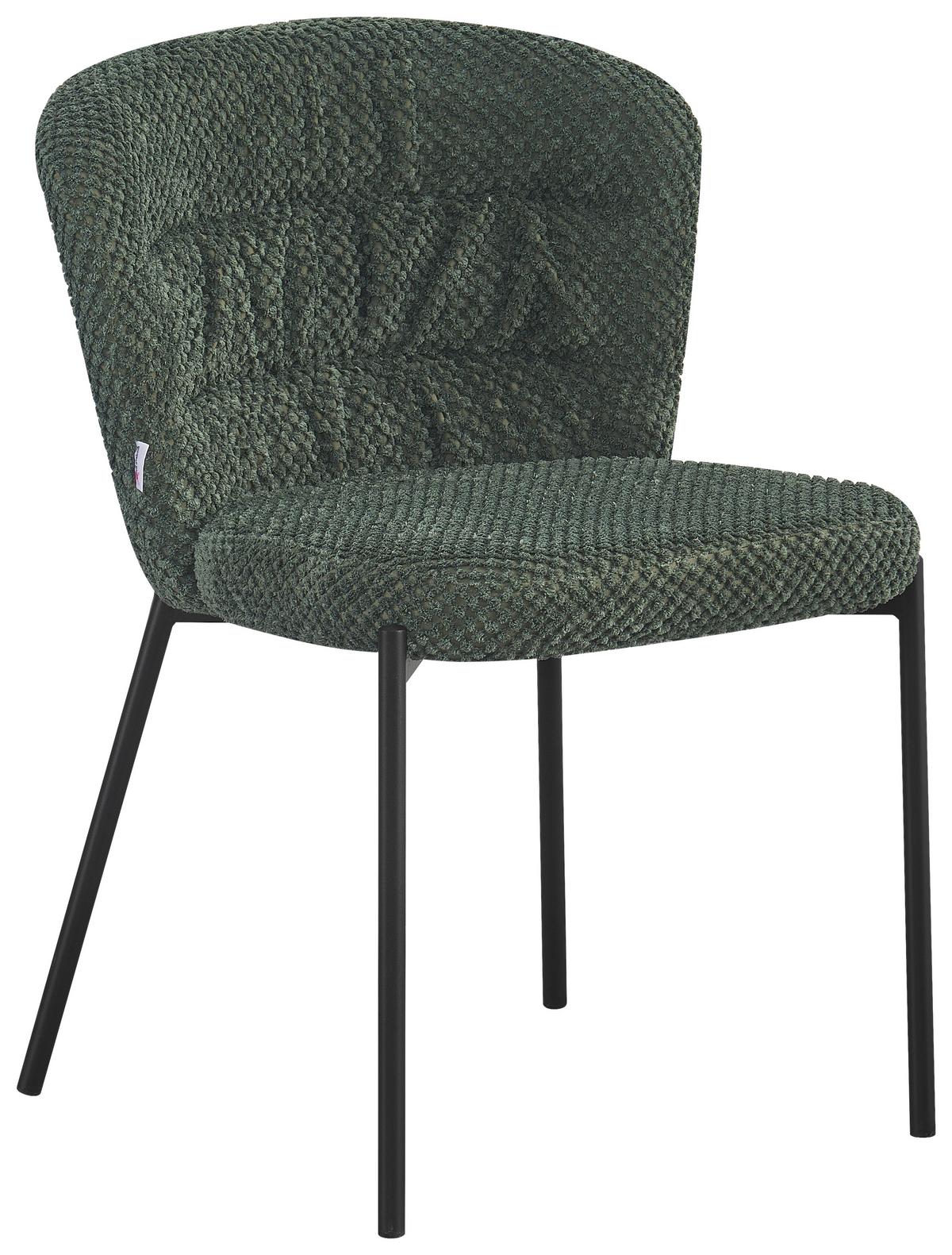 Stuhl Emily Grün - Schwarz/Grün, LIFESTYLE, Holz/Textil (55/79/59cm) - Mömax