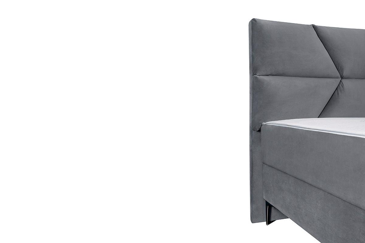 Kárpitozott Ágy Luka - szürke, Konventionell, faalapú anyag/textil (160/200cm)