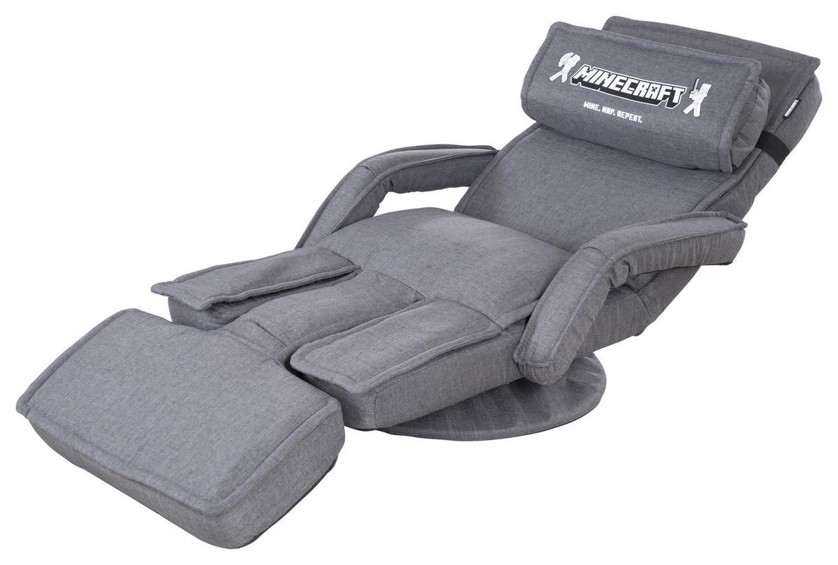 Loungesessel Minecraft ca. 62x80x60 cm Grau - Grau, MODERN, Textil/Metall (62/80/60cm) - Minecraft