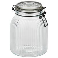 Vorratsdose Juna aus Glas ca. 1,3 Liter - Transparent, Modern, Glas/Kunststoff (12,5/17,2cm) - Premium Living