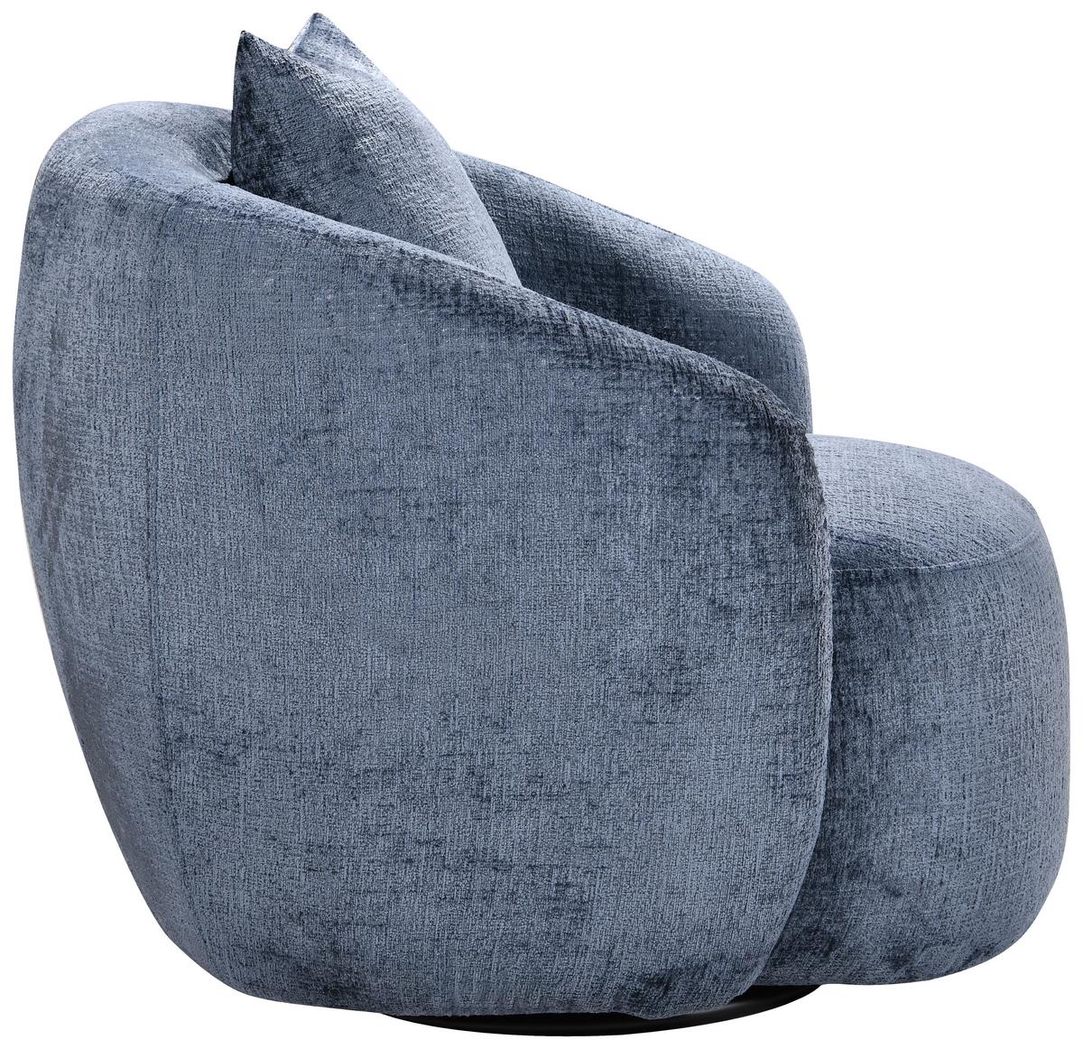 Fotelja Stella - plava/crna, Moderno, drvo/metal (88/77/88cm) - Mömax