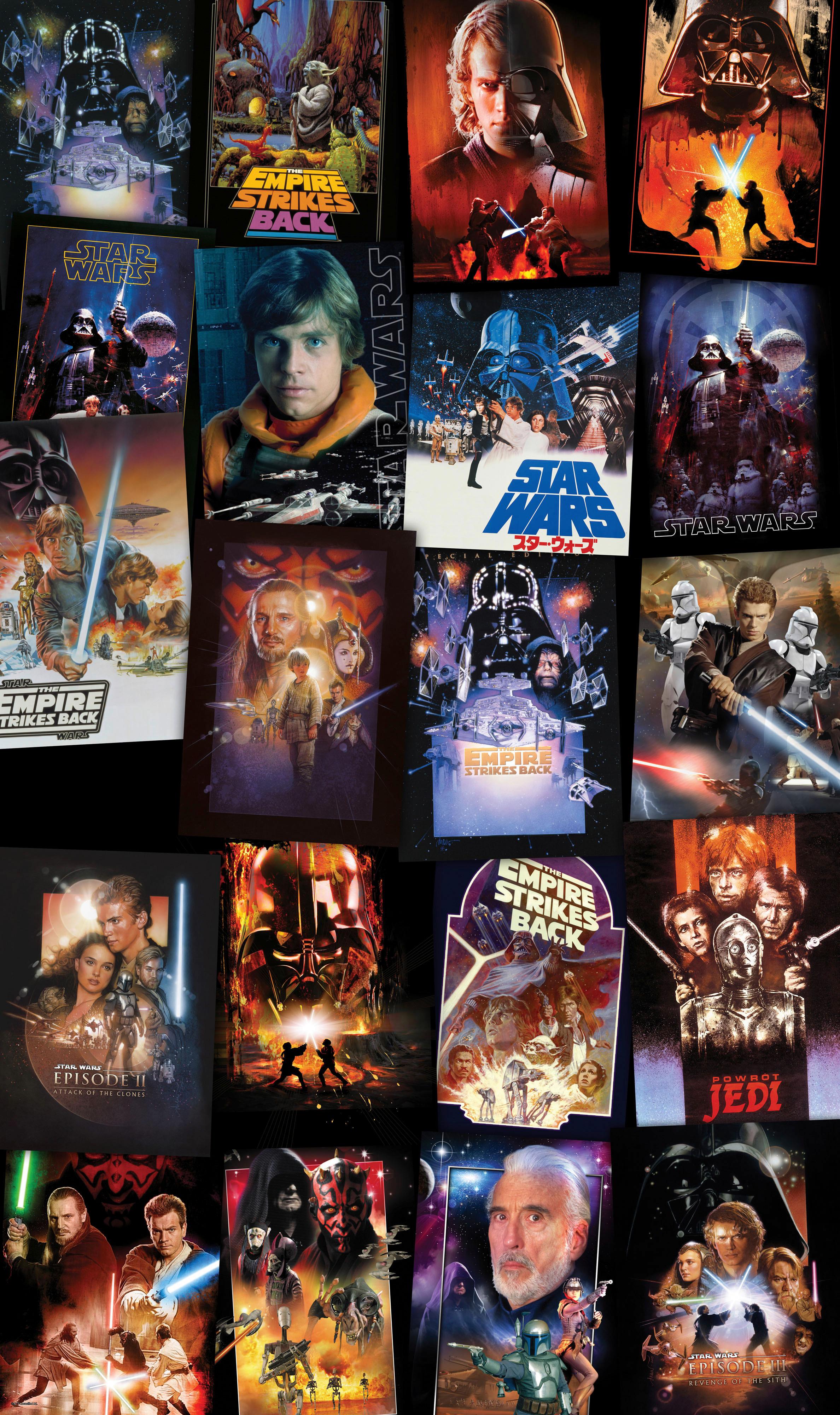 Vliestapete Star Wars Posters Collage ca. 120x200cm - Multicolor, Basics (120/200cm) - Komar