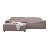 Wohnlandschaft Loft in Graubraun - Graubraun/Schwarz, MODERN, Kunststoff/Textil (172/75/265cm) - Mömax
