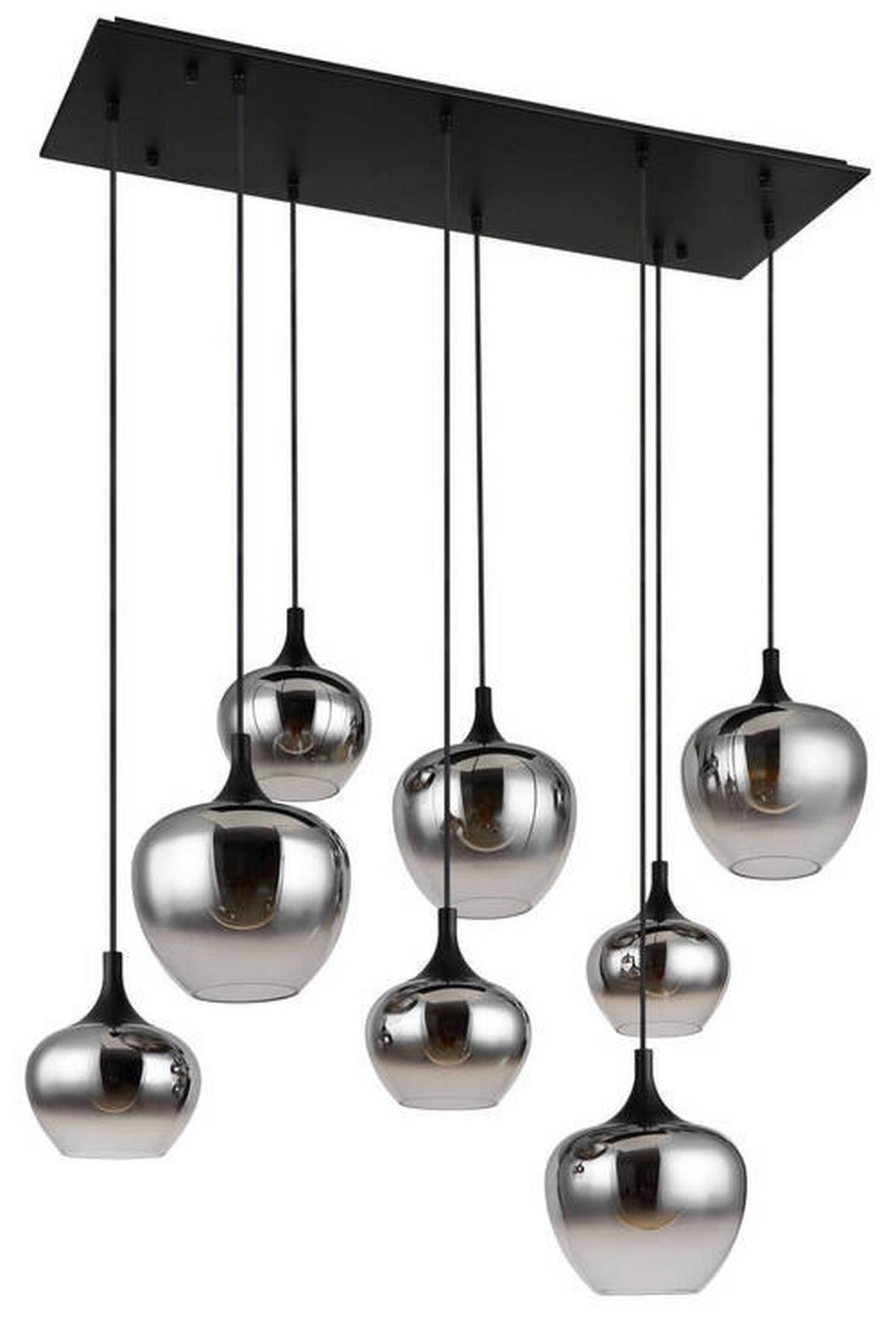 Viseča Svetilka 15548-8h Maxy - črna, Design, kovina/steklo (105/45/120cm) - Globo