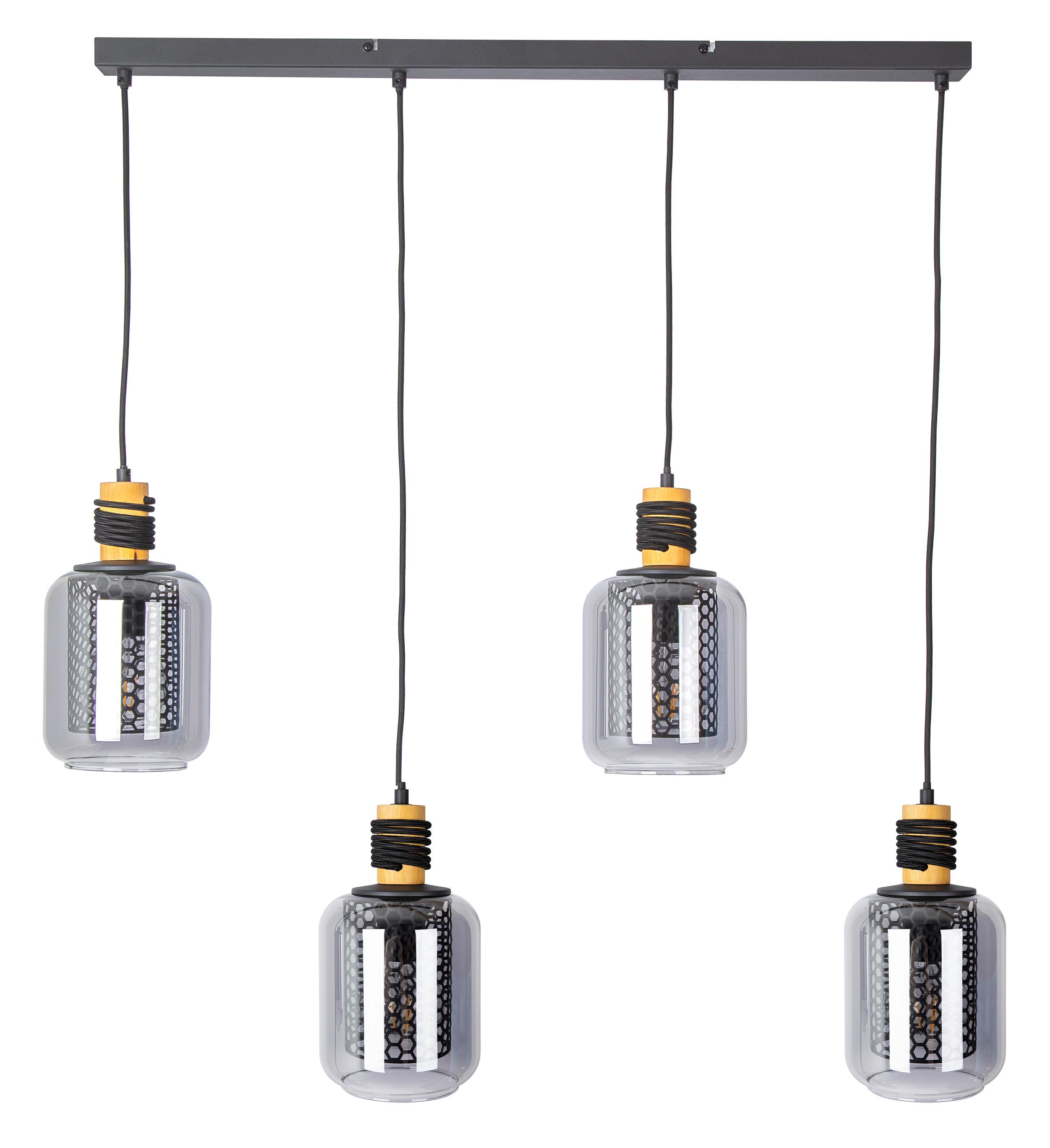 Viseča Nihalna Svetilka Ando - siva, Design, steklo (78/25/60cm) - Globo