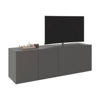 KOMODA NISKA NEWNIQ - antracytowy, Design, materiał drewnopochodny (150/50/42cm) - Hom`in