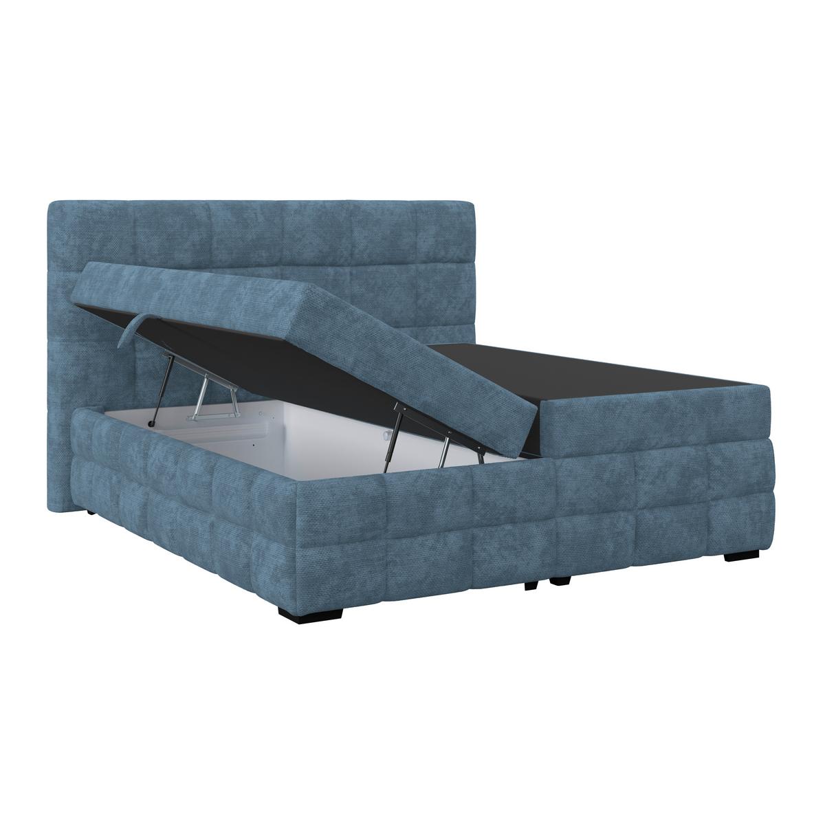 PAT BOX VEGA - albastru/verde, Trend, lemn/textil (160/200cm) - Modern Living