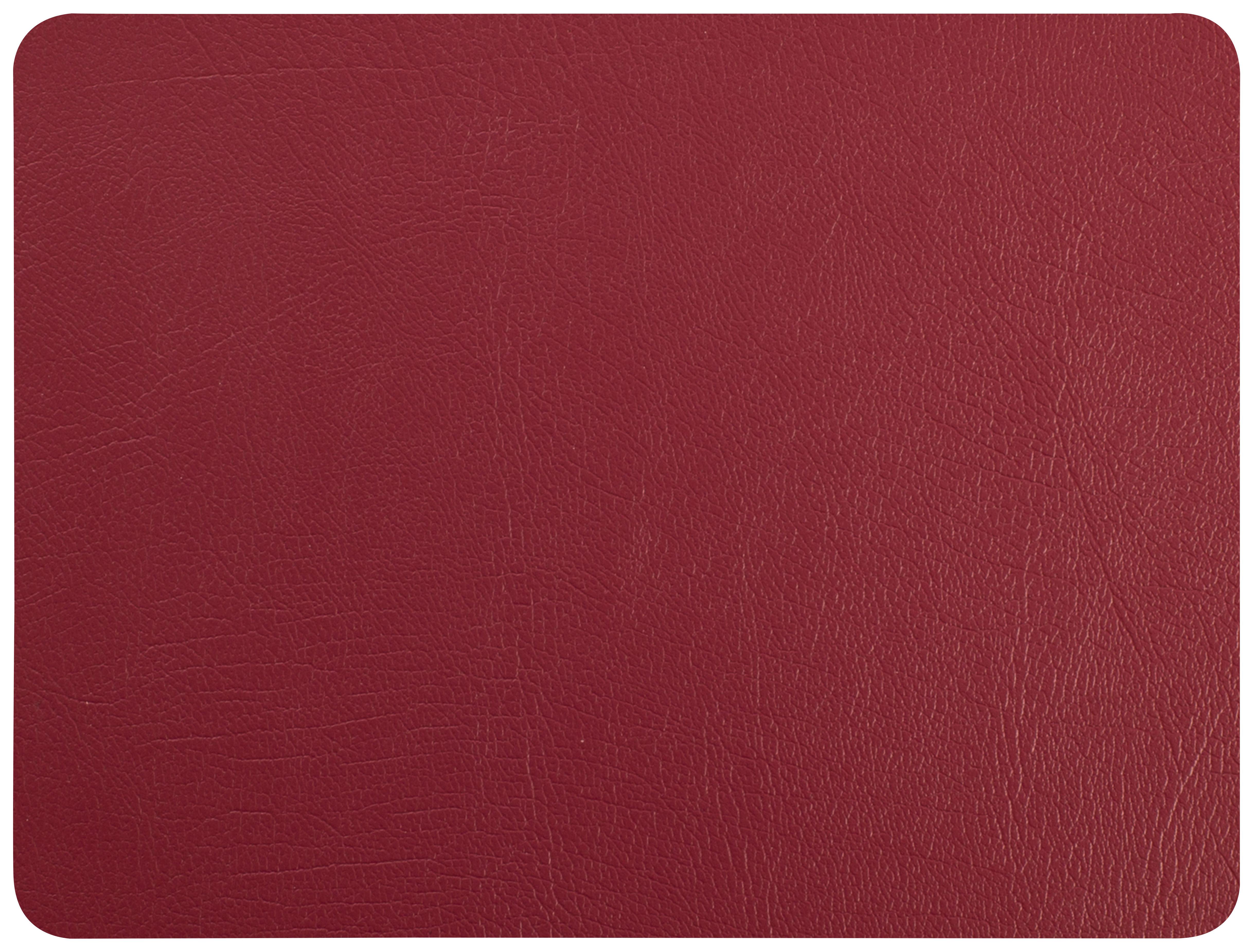 Étkezőalátét Jette - borvörös, bőr (33/42cm) - Premium Living