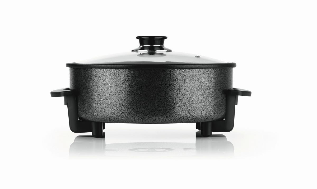ELEKTRISCHE PFANNE GOURMETMAXX - Schwarz, Basics, Glas/Kunststoff (34/18/32cm) - GOURMETMAXX
