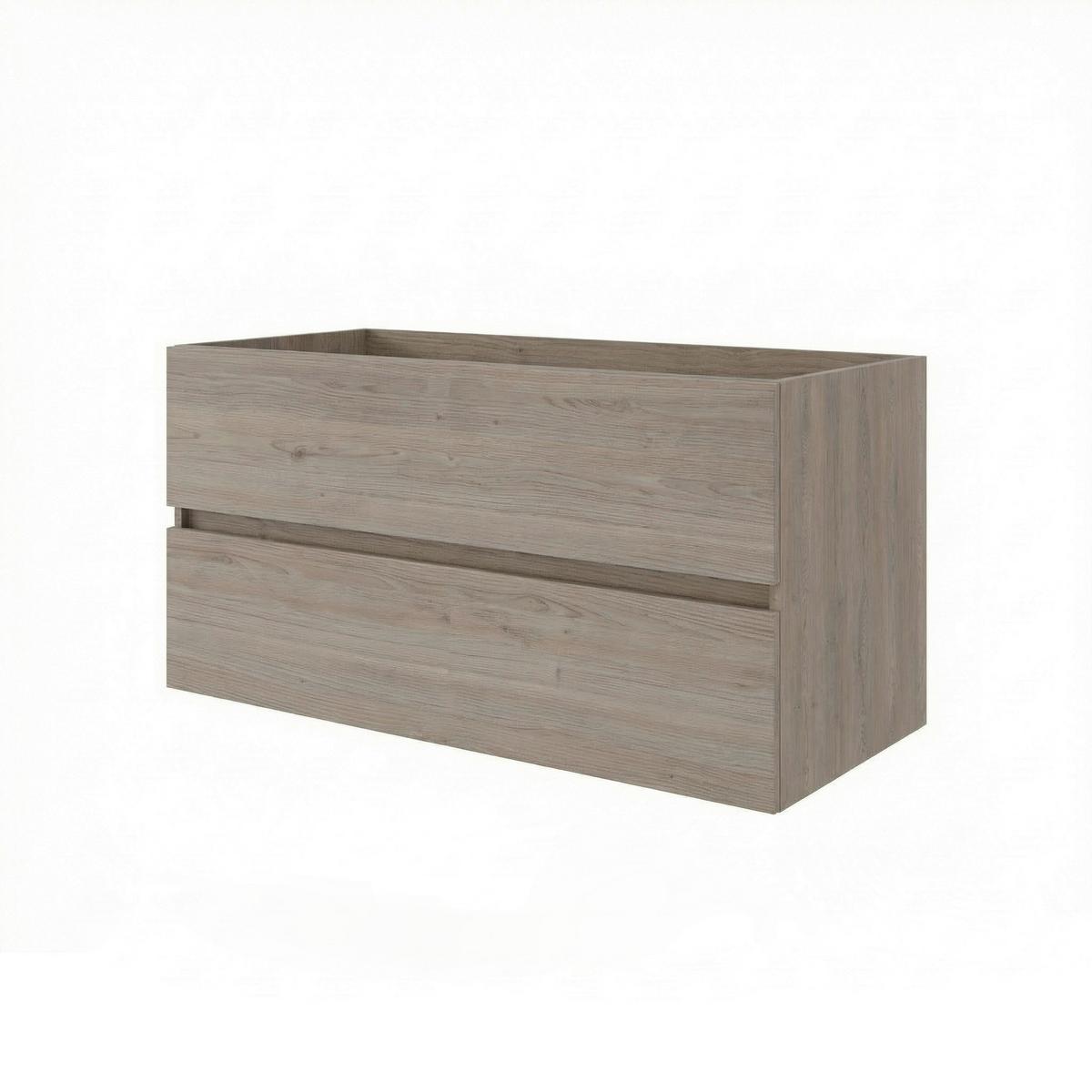 Element Ispod Umivaonika Easy - hrast sivi/bijela visoki sjaj, Moderno, drvni materijal (100/51/46cm)