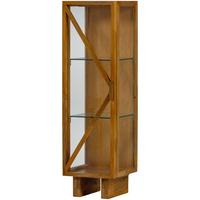 Vitrine Kella Naturfarben B: 40 cm - Naturfarben, Design, Glas/Holz (40/137/39cm) - Livetastic