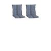 Niedriglehner Auflagen Tissa 2er-Set ca. 98x46 cm Blau - Blau/Anthrazit, Basics, Textil (98/46/8cm) - Gardenson