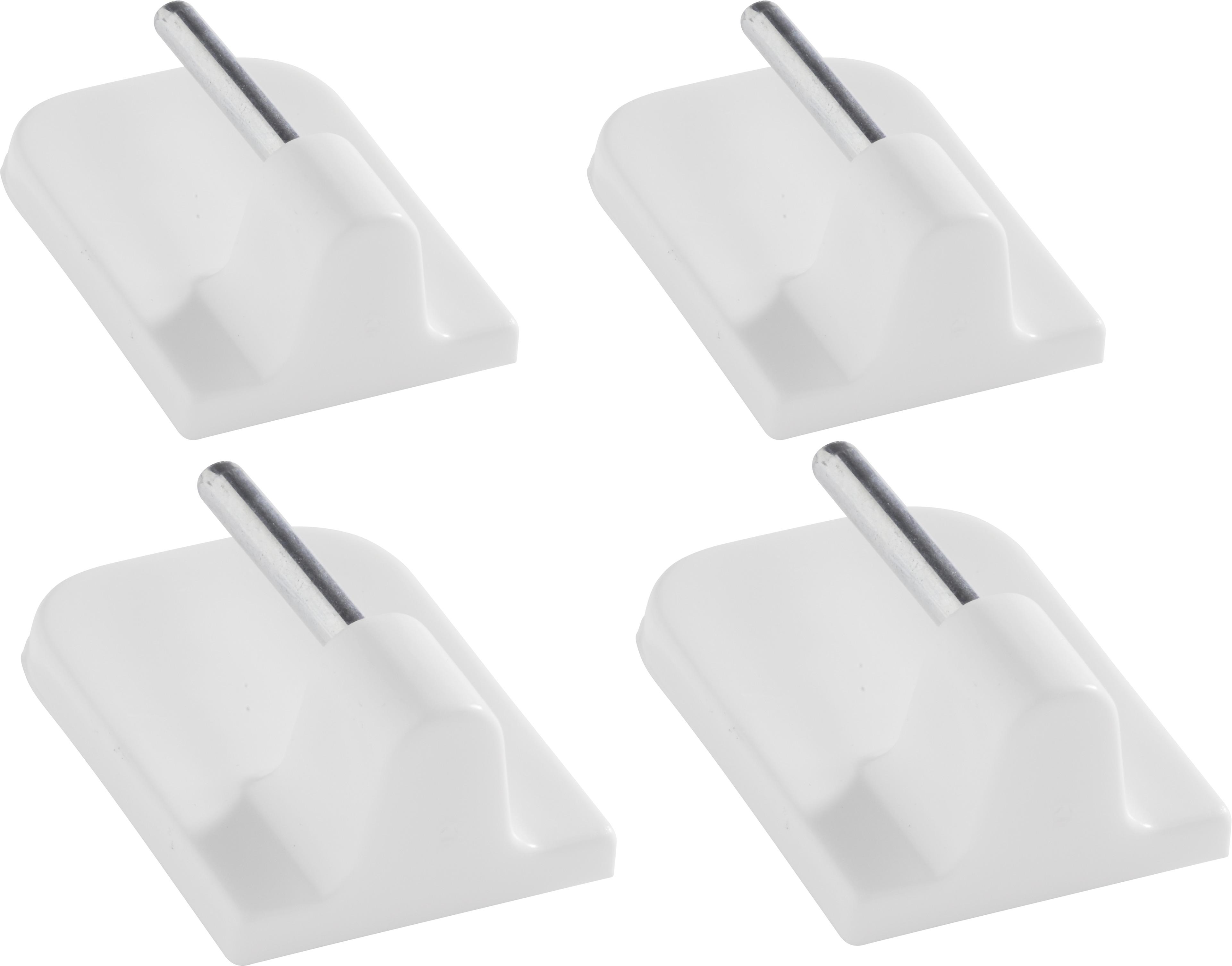 Selbstklebehaken Kurt in Weiß 4er Set - Weiss, Kunststoff (1/2.3cm) - Modern Living
