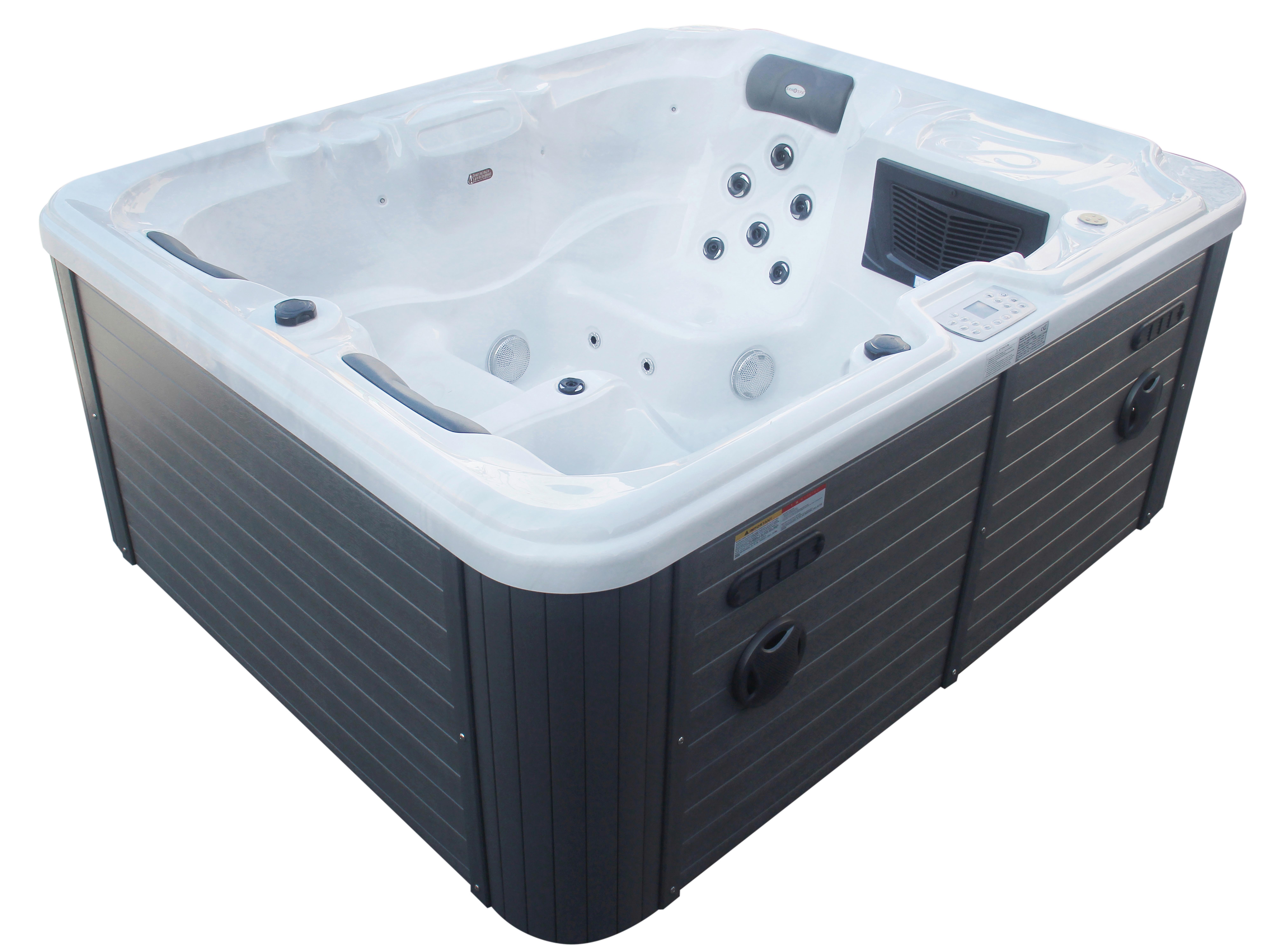 Whirlpool Adria Outdoorpool Grauweiß ca. 208x175x90cm - KONVENTIONELL, Kunststoff (208/175/90cm) - Sanotechnik