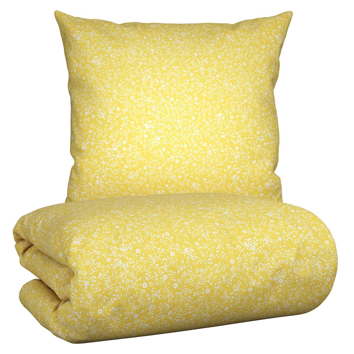 Bettwäsche Barn Flower in Gelb ca. 135x200cm - Gelb, KONVENTIONELL, Textil (135/200cm) - Modern Living