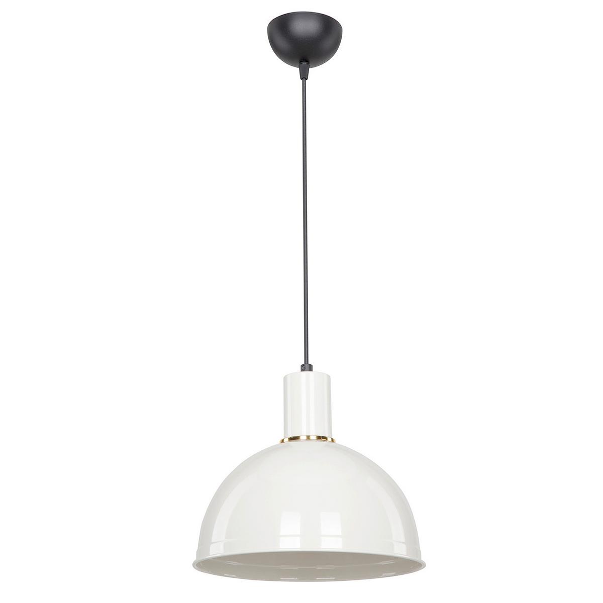 Hängeleuchte Natan Weiß/Goldfarben max. 22 Watt - Goldfarben/Weiß, Basics, Metall (27/90cm)