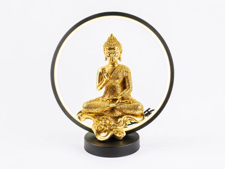 Dekor Buddha Sana - fekete/aranyszínű, műanyag (30/14/33cm)