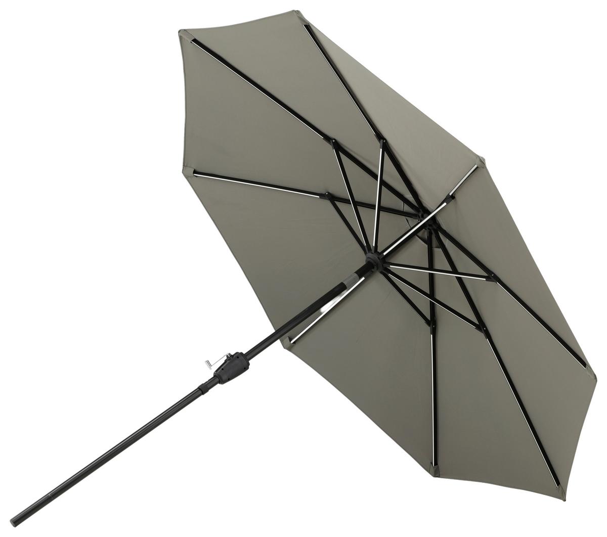 SONNENSCHIRM SABAL - Schwarz/Grau, KONVENTIONELL (270/241/270cm) - Gardenson