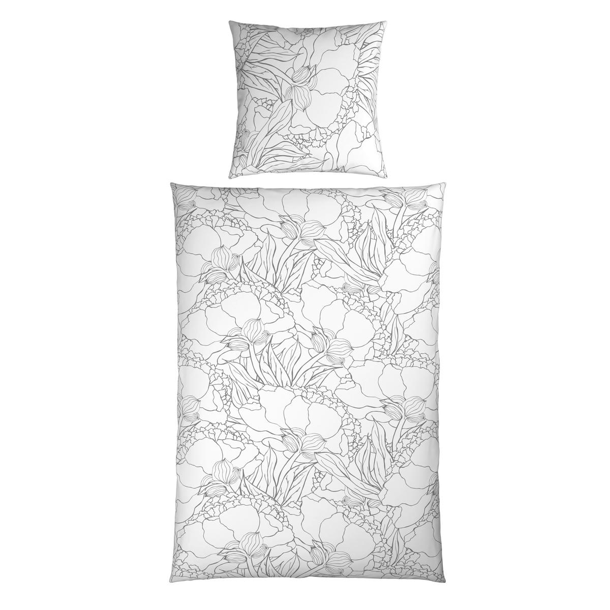 Bettwäsche Emma Grau ca. 135x200cm - Grau, Textil (135/200cm) - Mömax