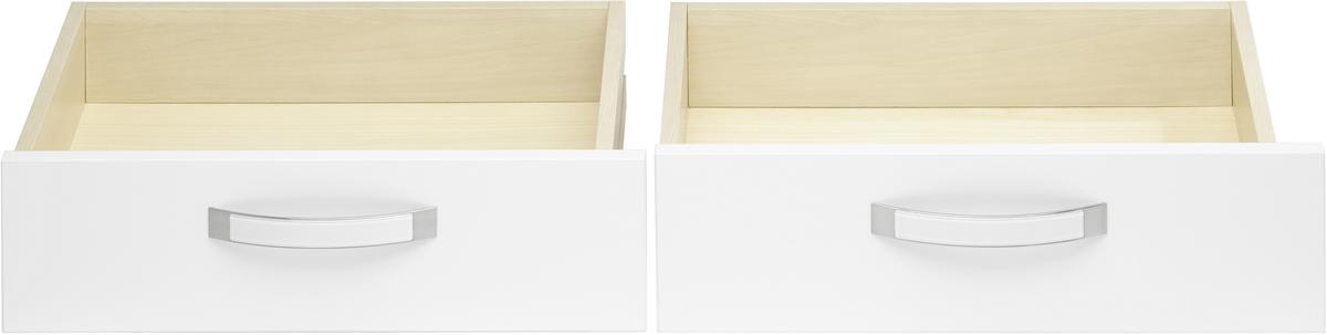 Schubkasteneinsatz in Weiß Hochglanz 2er Set - Weiß, MODERN, Holzwerkstoff/Kunststoff (56.6cm) - Premium Living