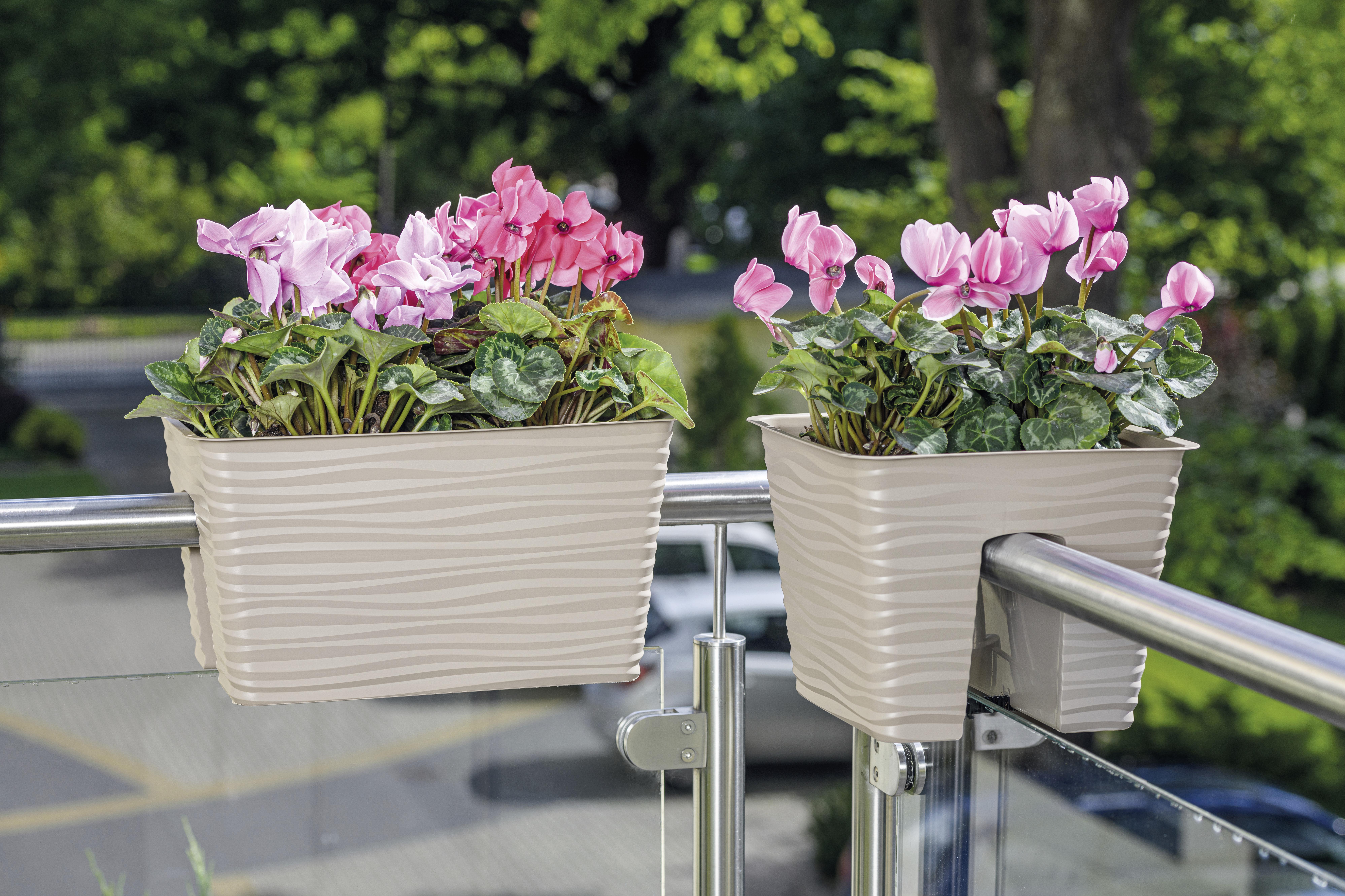 Übertopf Sardun Bridge in Taupe - Taupe, Basics, Kunststoff (38,90/20,8cm)