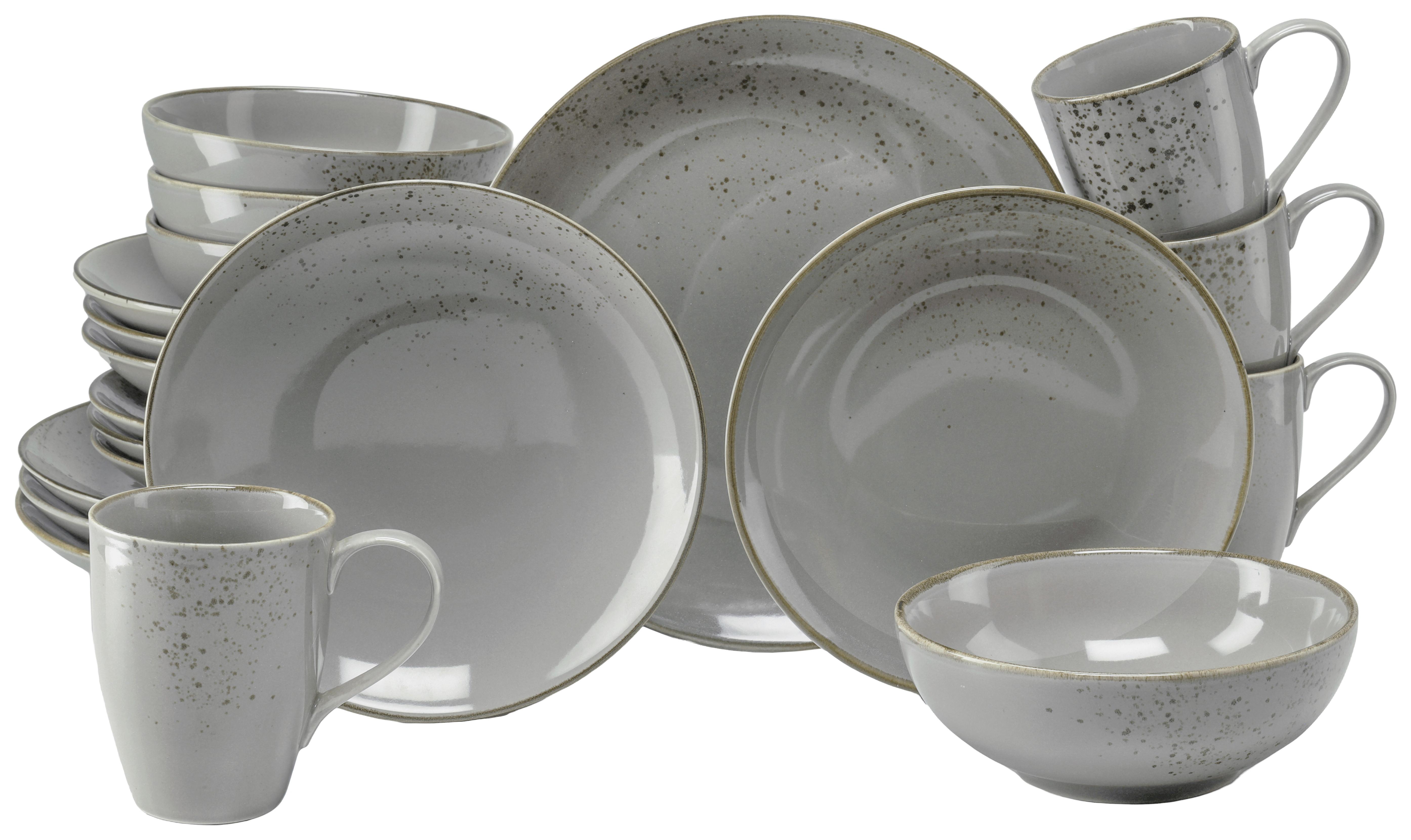 Kombinált Étkészlet 24974 Nature Collection Stone - szürke, Basics, kerámia - Creatable