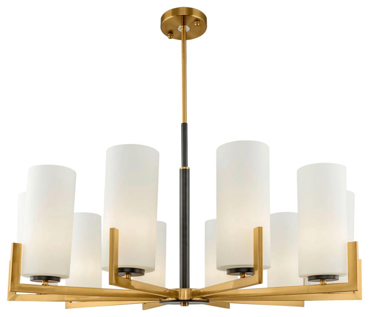 Kronleuchter Fortano Messingfarben max. 40 Watt - Messingfarben, Basics, Glas/Metall (86/53,4/86cm) - MAYTONI