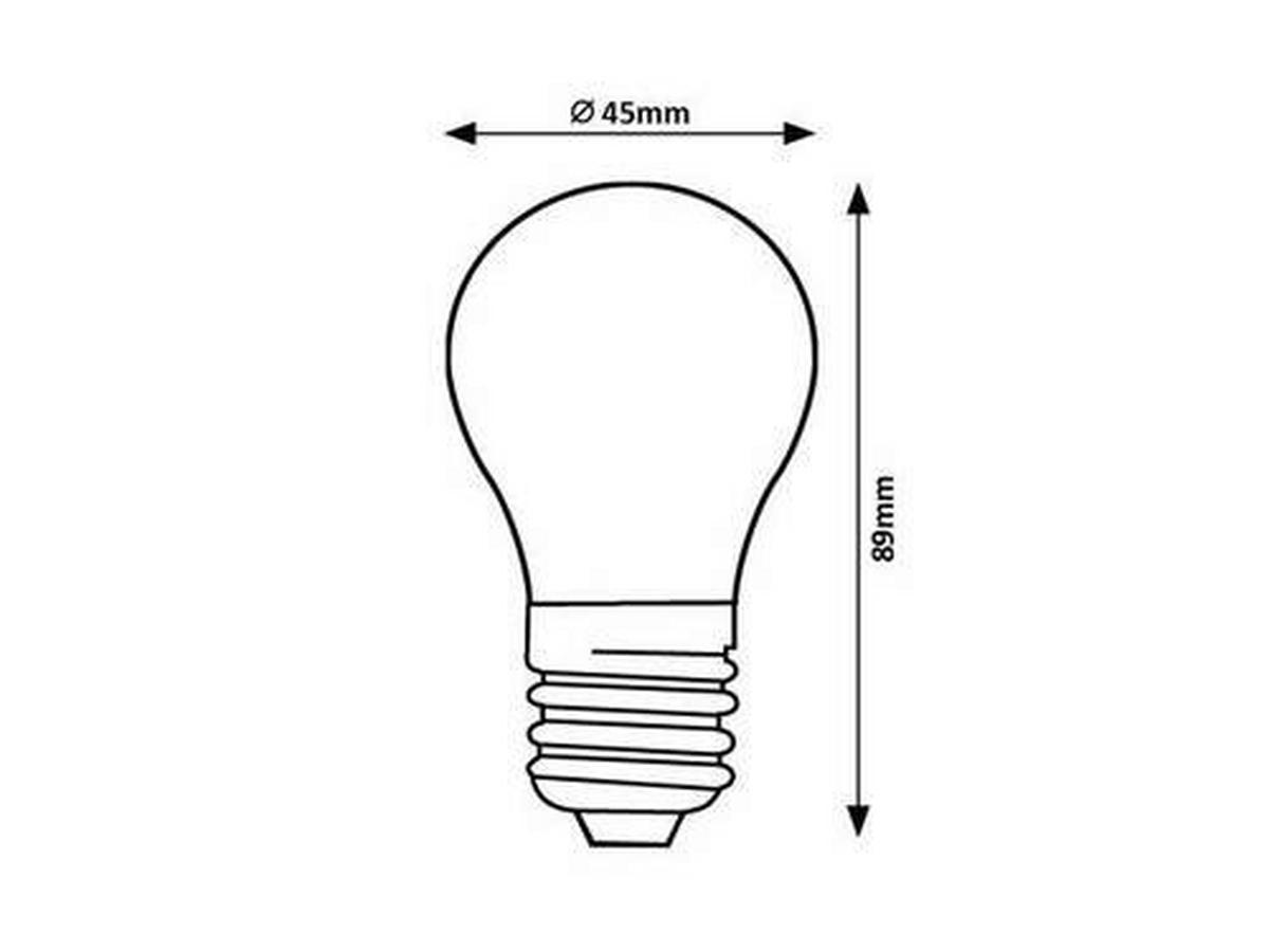 LED Fényforrás G45 E27 8w, 3000k - fehér, műanyag