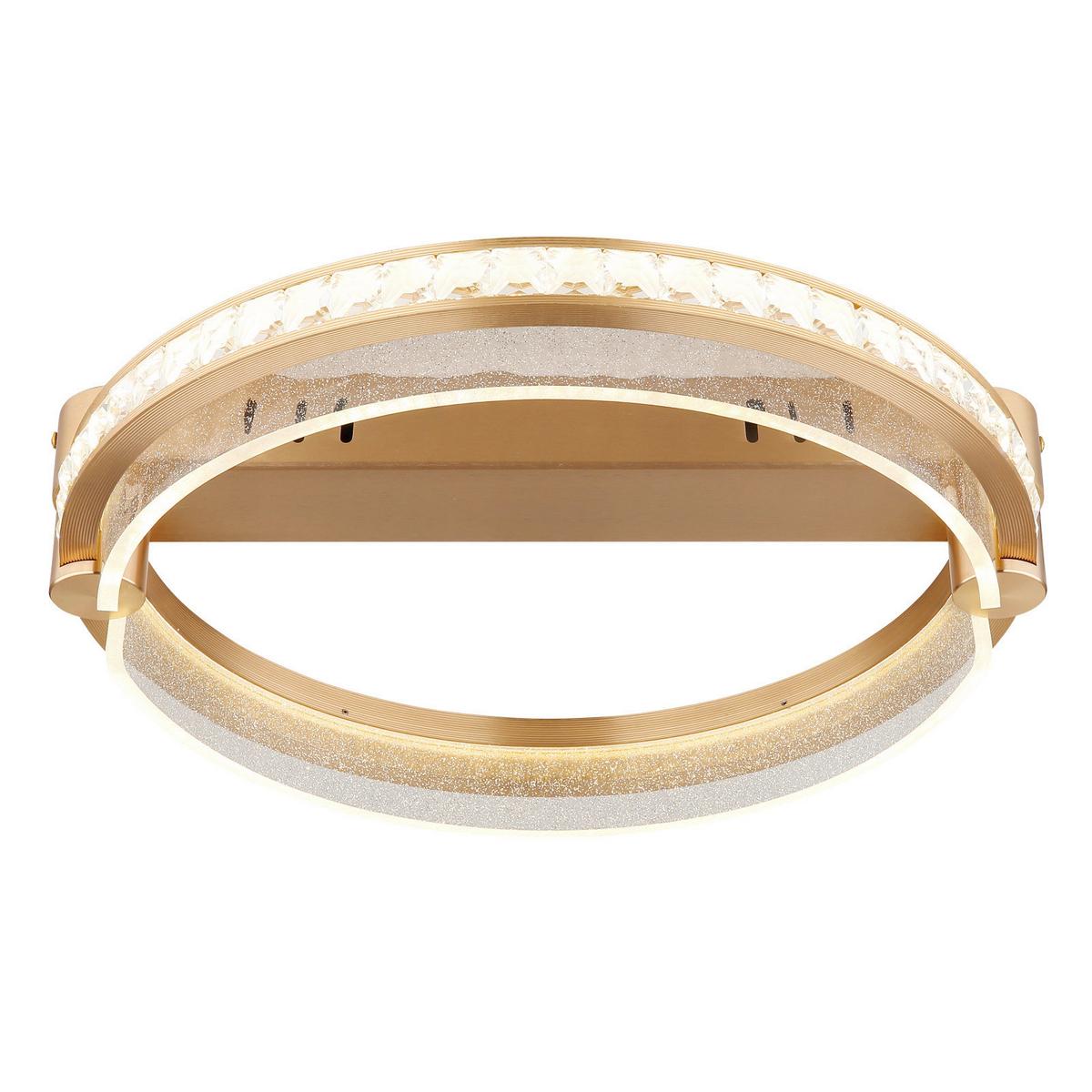 LED-DECKENLEUCHTE 67196-36 BLONDIE - Goldfarben, Design, Kunststoff/Metall (40/100cm) - Globo