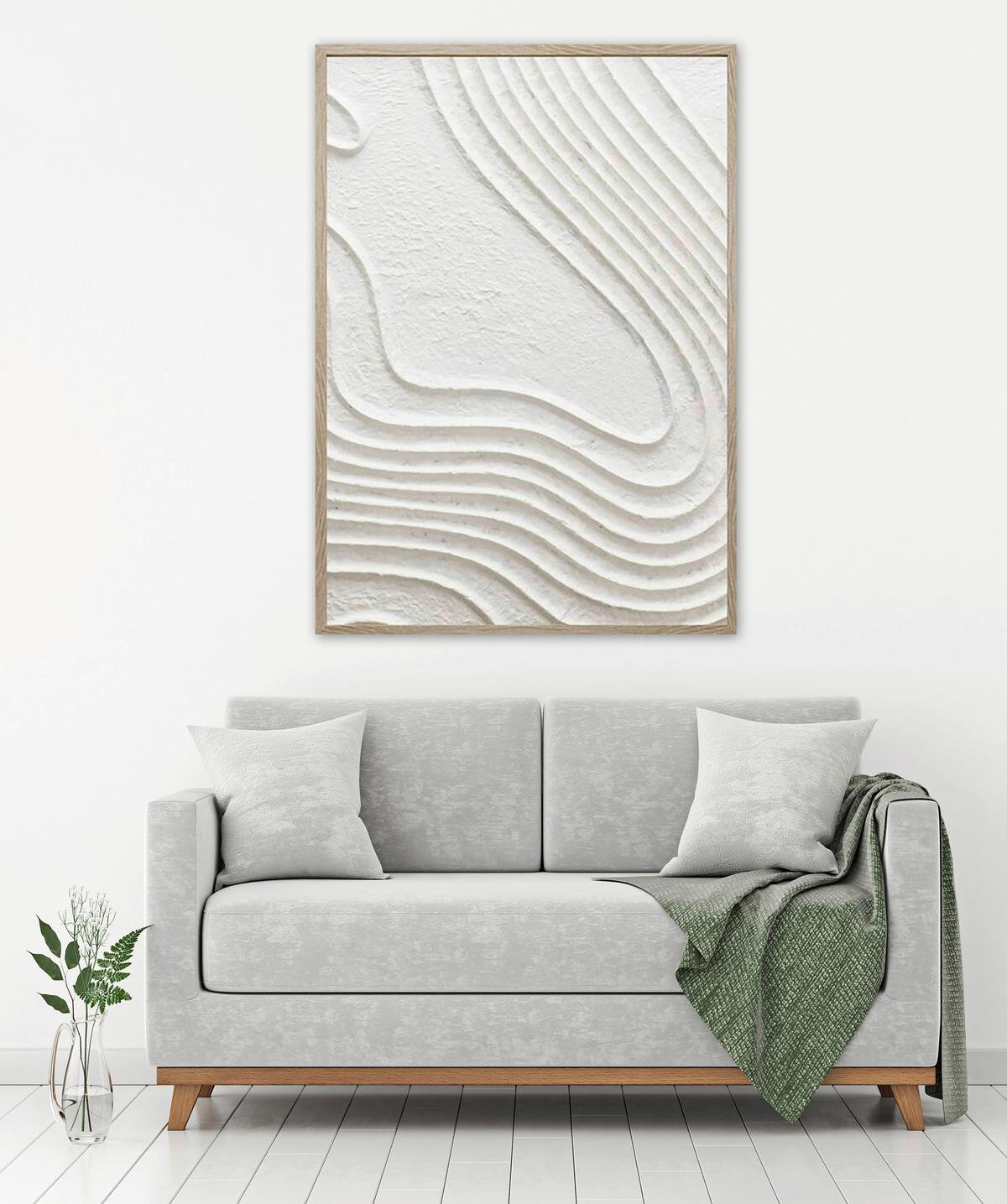 Keilrahmenbild Mike in Weiß ca. 50x70x4cm - Weiß/Naturfarben, MODERN, Papier/Holzwerkstoff (50/70/4cm) - Mömax