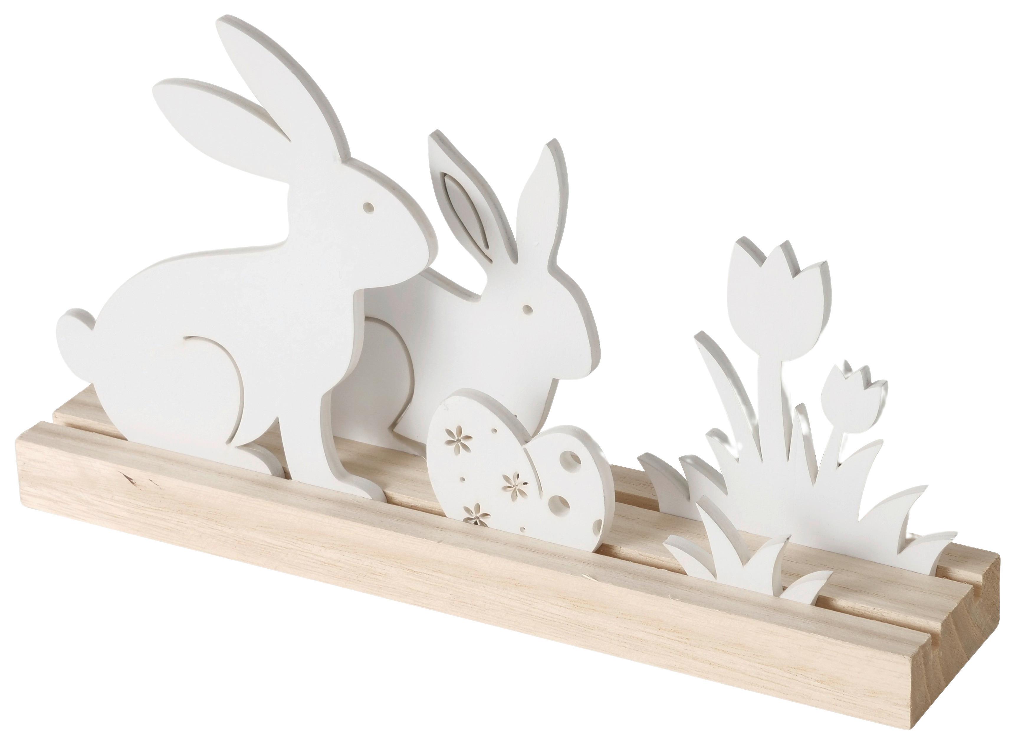 Skulptur Zuri I Naturfarben/Weiss - Weiss/Naturfarben, Konventionell, Holz/Holzwerkstoff (25/5,5/14cm) - Mömax