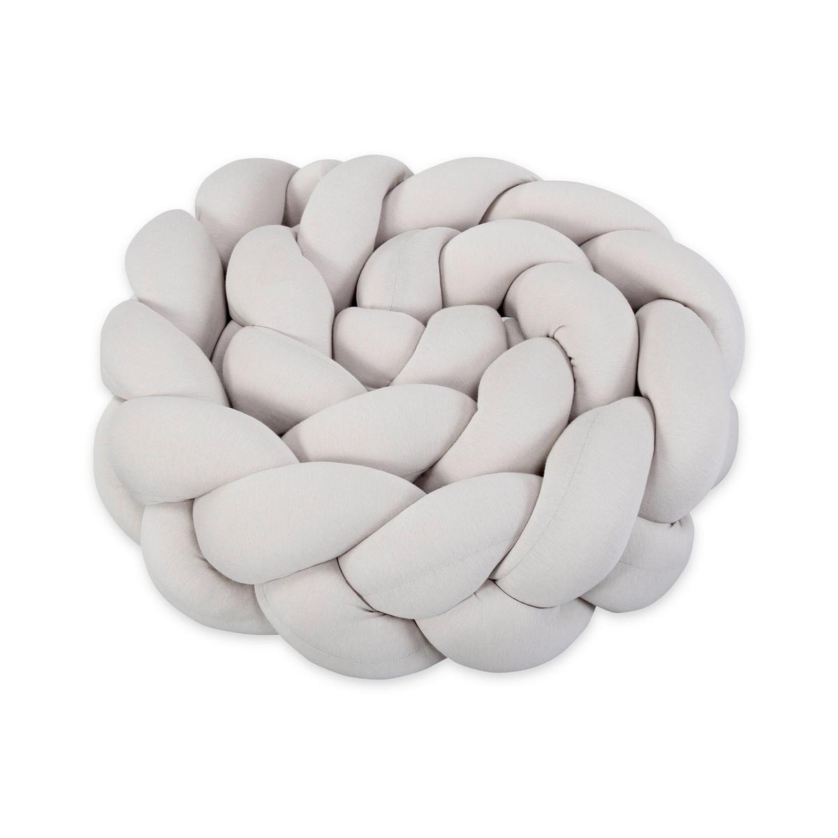 OCHRANIACZ DO ŁÓŻECZKA GEFLOCHTEN - beżowy, Basics, tkanina (180/9/9cm) - Babybay