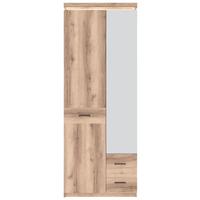 Garderobni Ormar Vancouver - boje hrasta/antracit, Moderno, staklo/drvni materijal (75/198/38cm) - Premium Living