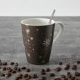 Kaffeebecher aus Porzellan 30 ml ''X-Mas'' - Weiß/Grau, KONVENTIONELL, Keramik - Vivo Kaffeebecher aus Porzellan 30 ml ''X-Mas'' - Weiß/Grau, KONVENTIONELL, Keramik - Vivo