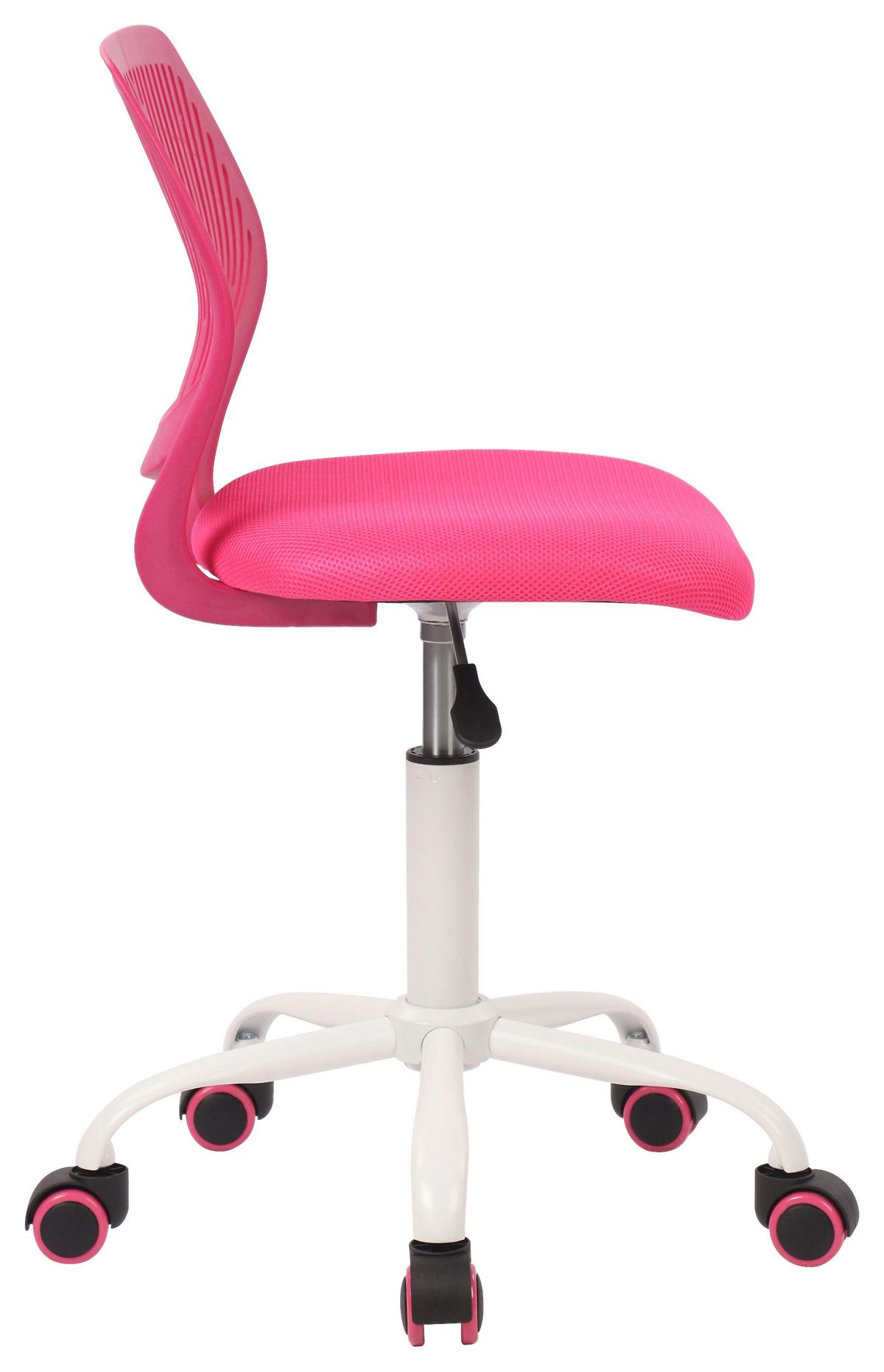 Jugenddrehstuhl Kira Pink ca. 40x87x44cm - Pink/Weiß, MODERN, Holz/Kunststoff (40/87/44cm) - Mömax