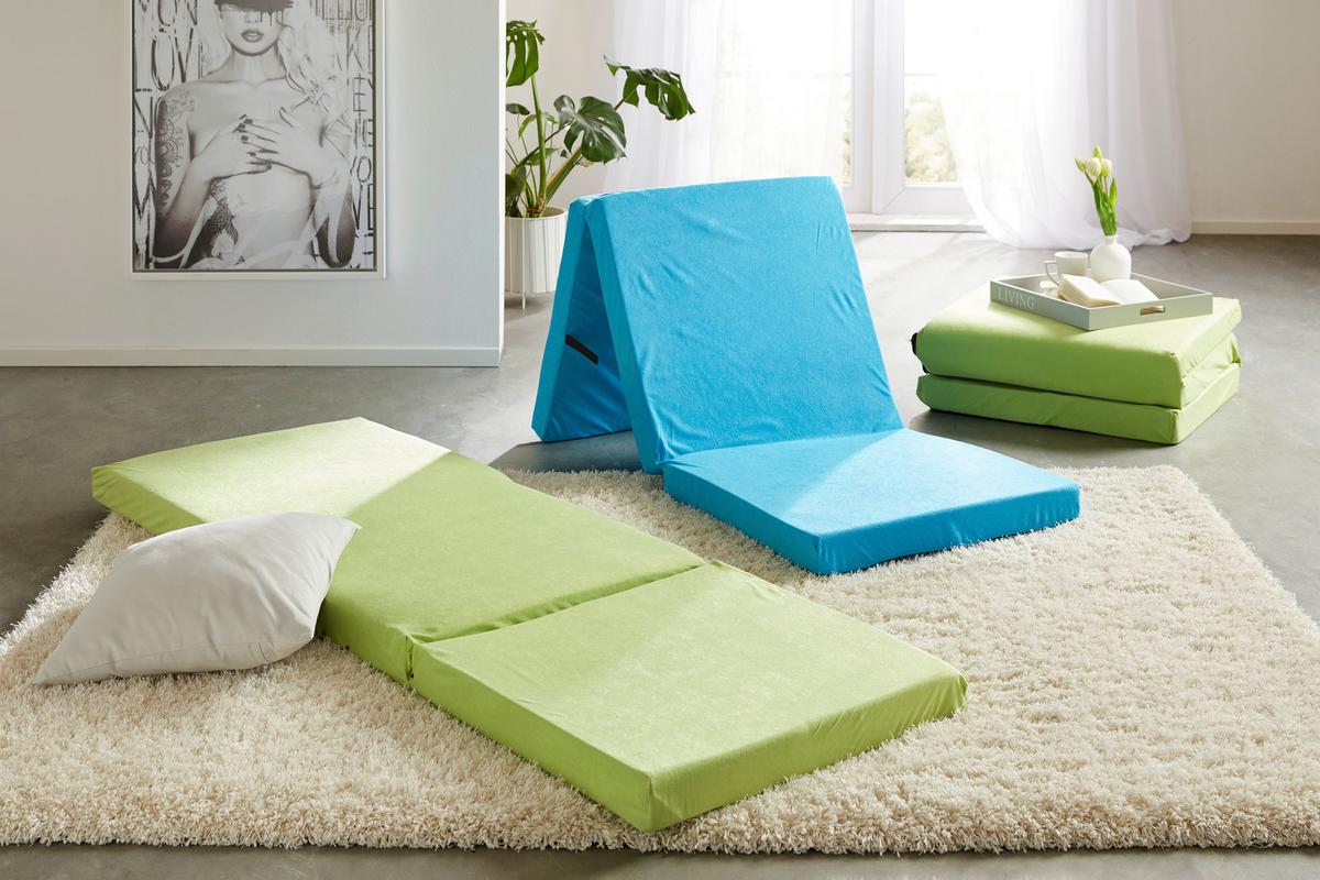 Faltmatratze in Grün ca. 65x185cm - Grün, Modern (65/186cm) - Mömax