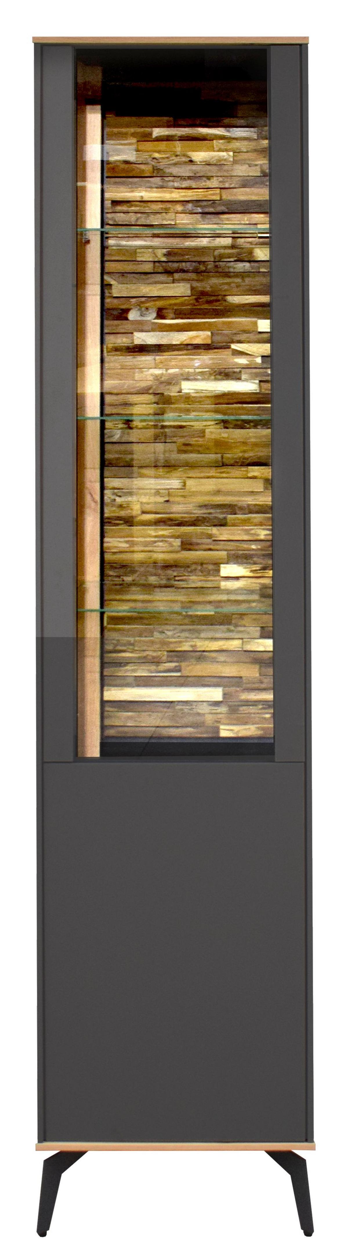 Vitrină COMO - stejar Artisan/antracit, Modern, material pe bază de lemn (42/180/42cm) - Premium Living